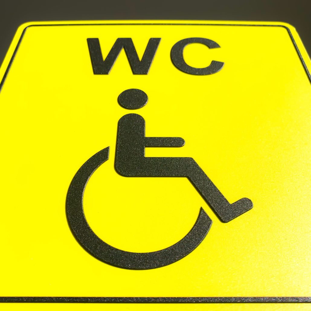 Тактильная пиктограмма "Туалет для инвалидов"