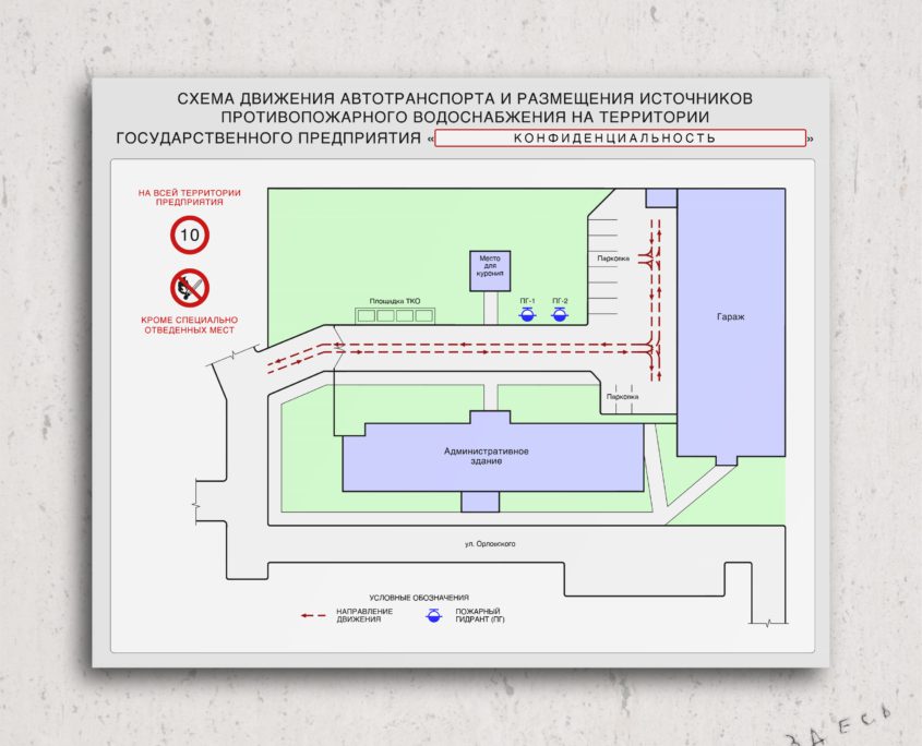 Изготовление схем движения